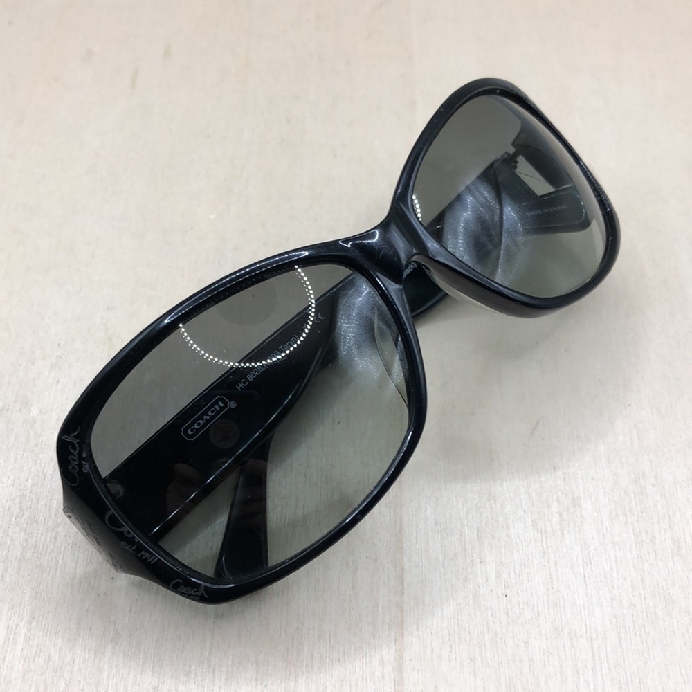Coach 8028 Taryn sunglasses L903 Black 59-15-125 Butterfly Shape w Logo Marks - Picture 2 of 9